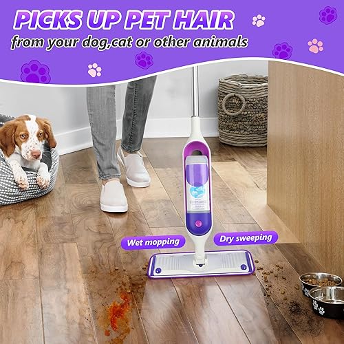 Miniatura 6 de EXEGO 6 almohadillas de microfibra reutilizables para mopa Swiffer Powermop, repuestos para mopa eléctrica para trapeador de 13 a 15 pulgadas,