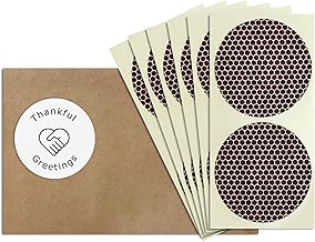 2” Circle Match Striker Stickers – 12 Pieces | Bumble/Dotted Pattern Match Strike Paper with Adhesive Pre-Cut in Circles for Easy Match Lighting | Also Available in Charcoal or Brown & Many Sizes