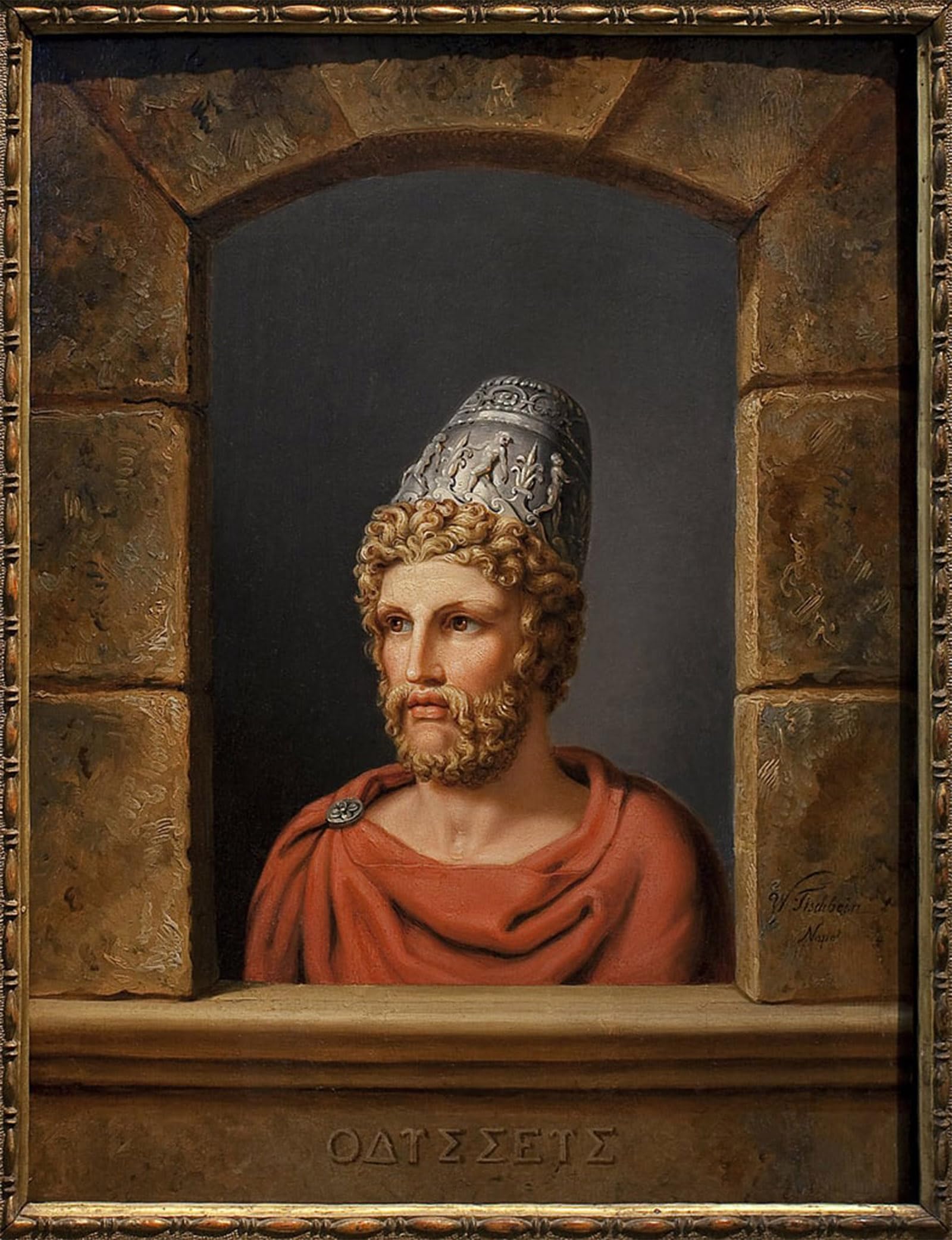 POSTERIIk Famous Modern Artwork Art Mural Ulysses by Johann Heinrich Wilhelm Tischbein Oil Paintings Pictures for Home Decor 60x90cm