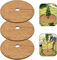 Vista 16 de ZeeDix Paquete de 3 anillos de mantillo de fibra de coco, anillo de coco de 14 pulgadas, tapete de mantillo de árbol de coco 100% natural, protector