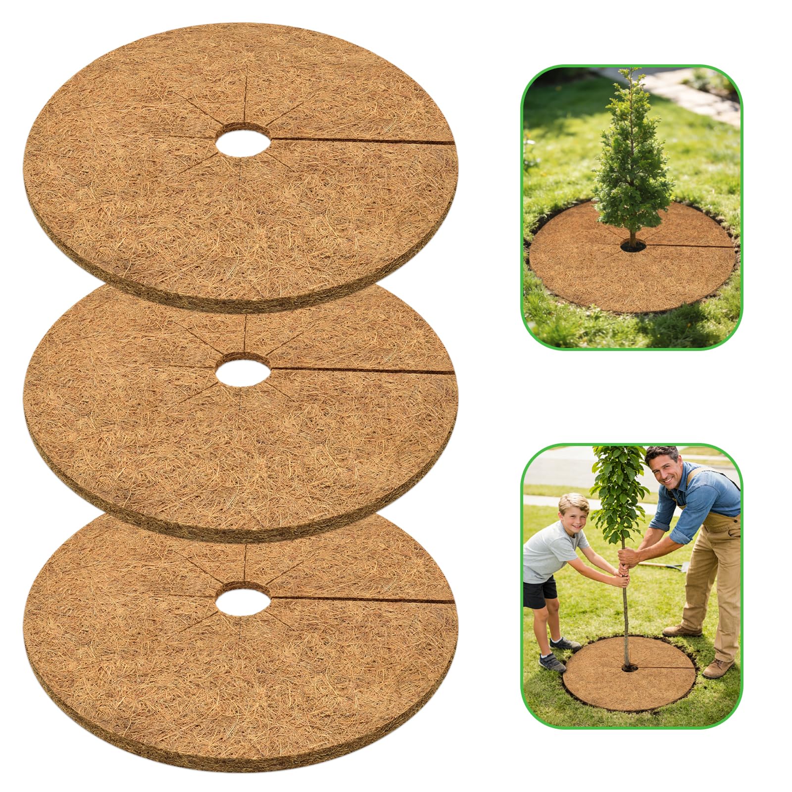 coco　30枚 Amazon.com : ZeeDix 3 Pack Coconut Fiber Mulch Ring, 30 Inch Coco