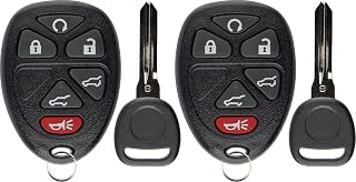KeylessOption Keyless Entry Remote Car Key Fob for Tahoe Suburban Yukon Escalade 15913427 (Pack of 2)