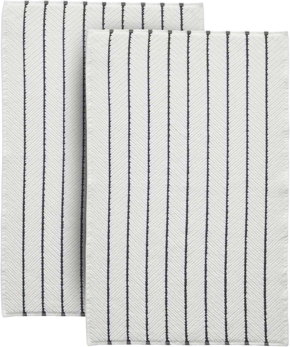 Odisha Luxury Herringbone Bath Mat Set - 100% Turkish Cotton Tencel Blend Towel Mat for Bathroom Floor 20x32 Inch - Absorbent Quick Dry Foot Towel Pack of 2