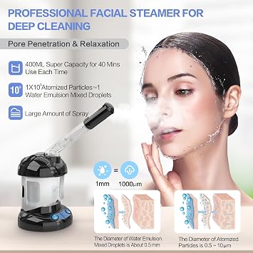Nano Ionic Facial Steamer for Deep Cleansing & Home Spa