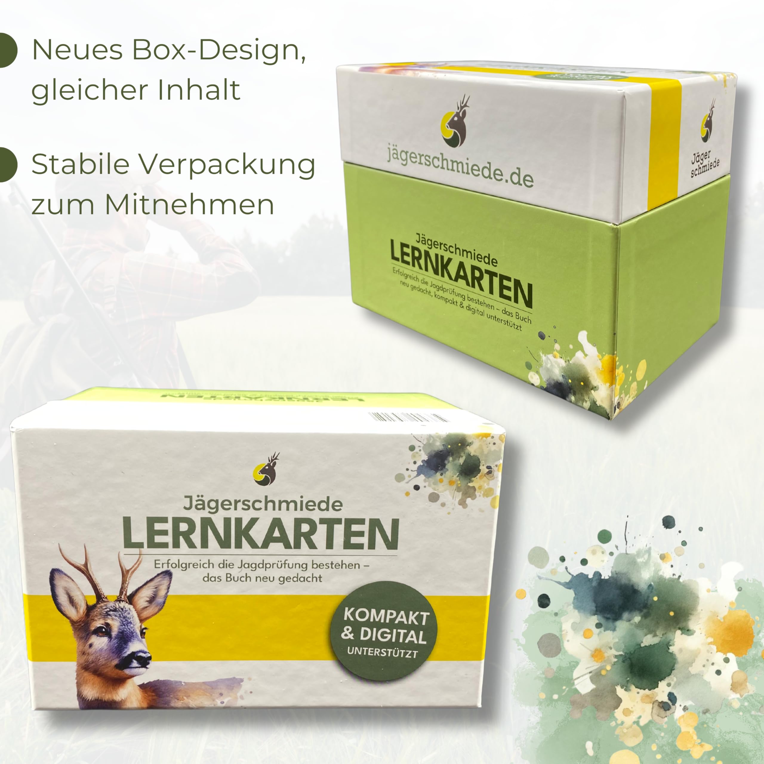 Lernkarten: Erfolgreich die Jagdprüfung bestehen & sicher zum Jagdschein - Das Buch neu gedacht; kompakt & digital unterstützt [Standardwerk]