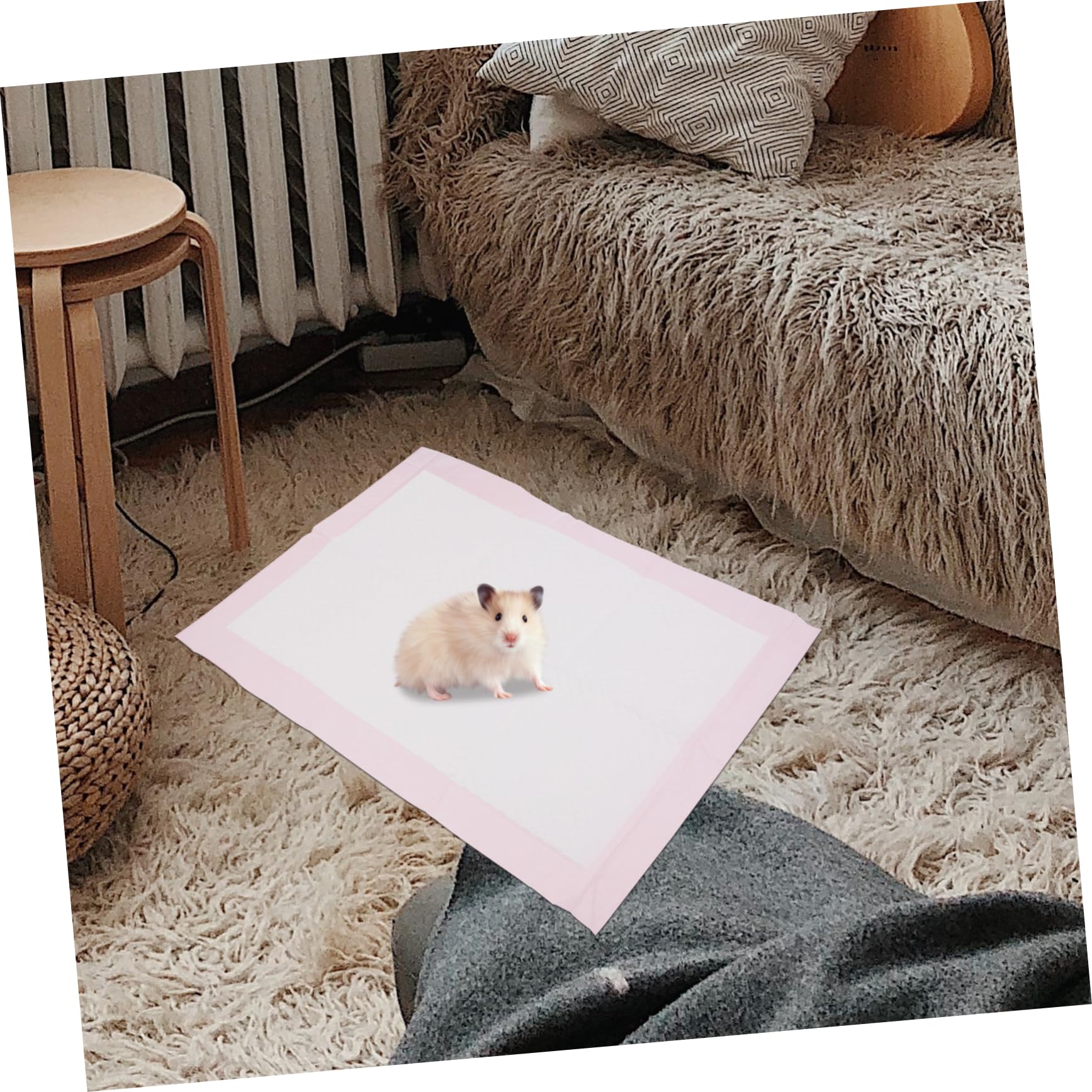 BESTonZON Welpen Unterlagen 90x60 Auslaufsichere Einweg Pipimatten aus Vlies 100 Stück für Kaninchen Hunde und Meerschweinchen