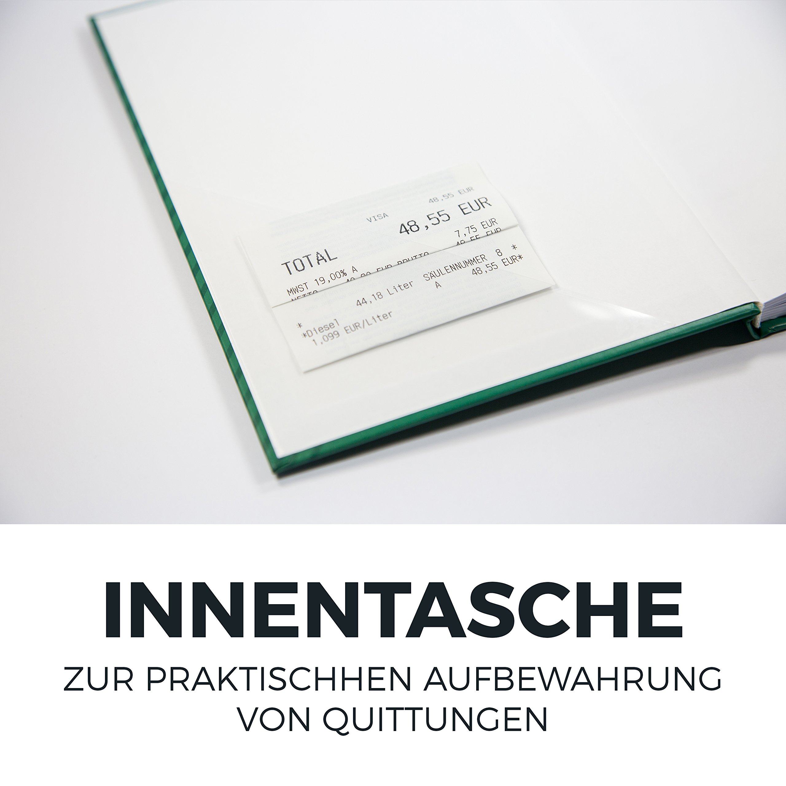 Type 7 - Premium-Fahrtenbuch, Hardcover, DIN A5, 112 Seiten, für Finanzamt geeignet - für PKW und LKW - Für Deutschland und Österreich