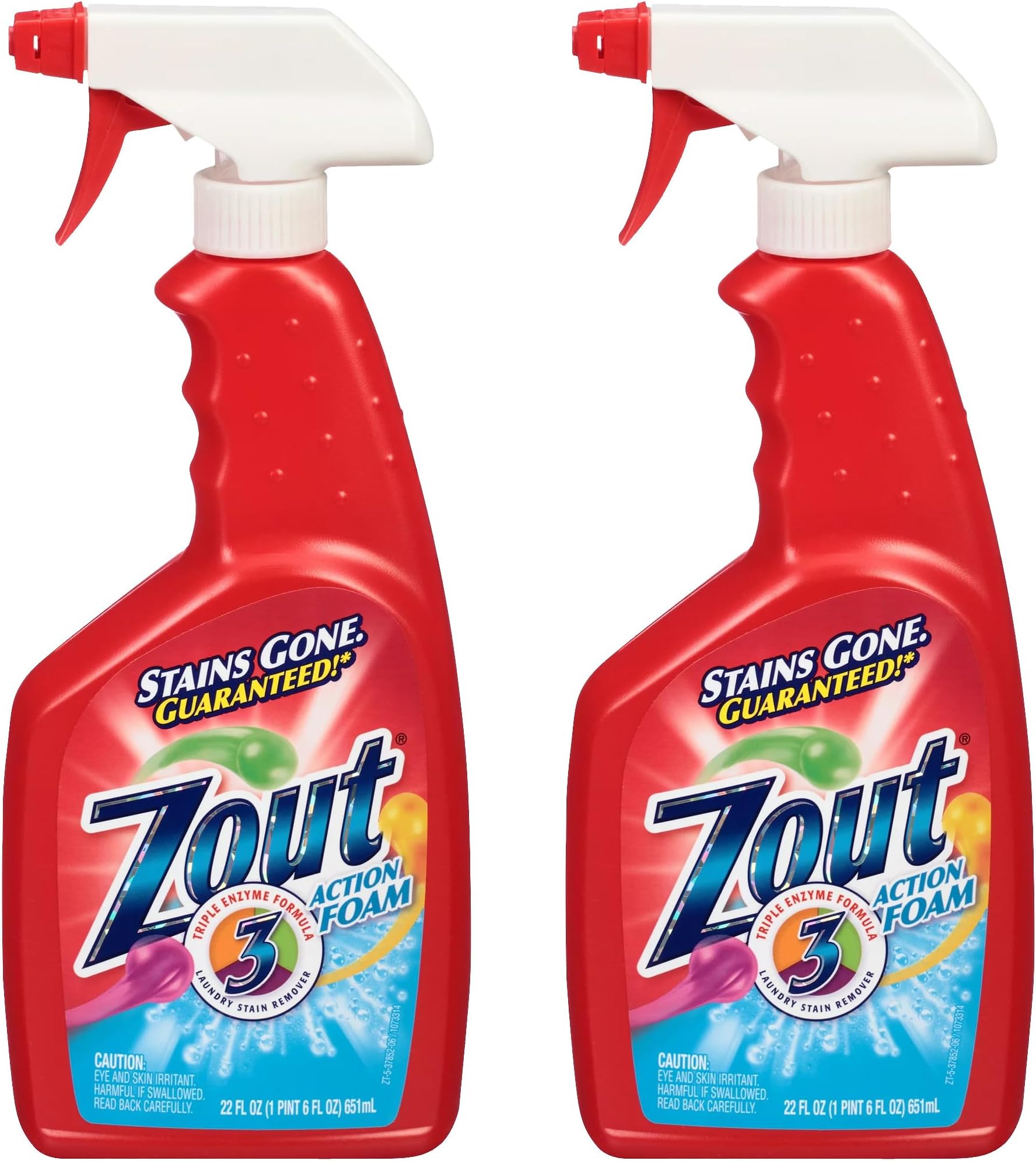 Laundry Stain Remover Spray, Triple Enzyme Formula, 22 Ounce Bottles, 2-Pack