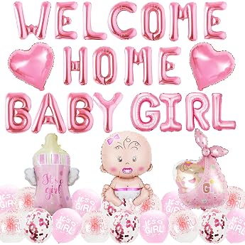 Welcome Home Decoration Girls Welcome Home Baby Girl Balloons