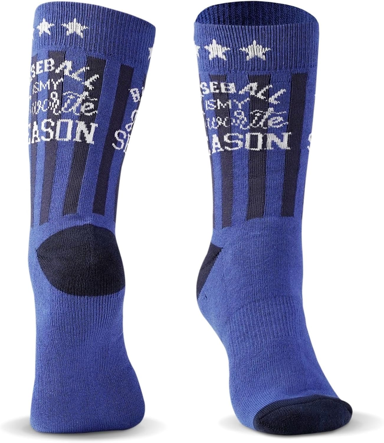 CybGene Baseball Socks for Youth, Men, Women, Red Navy Blue Baseball