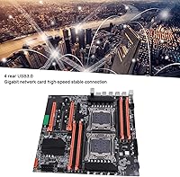 Vista 3 de Placa base de escritorio, DDR4 LGA2011 3 CPU para placa base X99, tarjeta de red Gigabit RTL8111H integrada, canal M.2 NVMEPCIE X4, SATA3.0 USB3.0