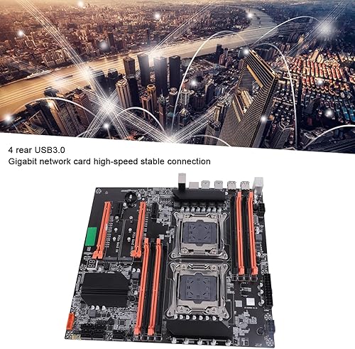 Miniatura 3 de Placa base de escritorio, DDR4 LGA2011 3 CPU para placa base X99, tarjeta de red Gigabit RTL8111H integrada, canal M.2 NVMEPCIE X4, SATA3.0 USB3.0