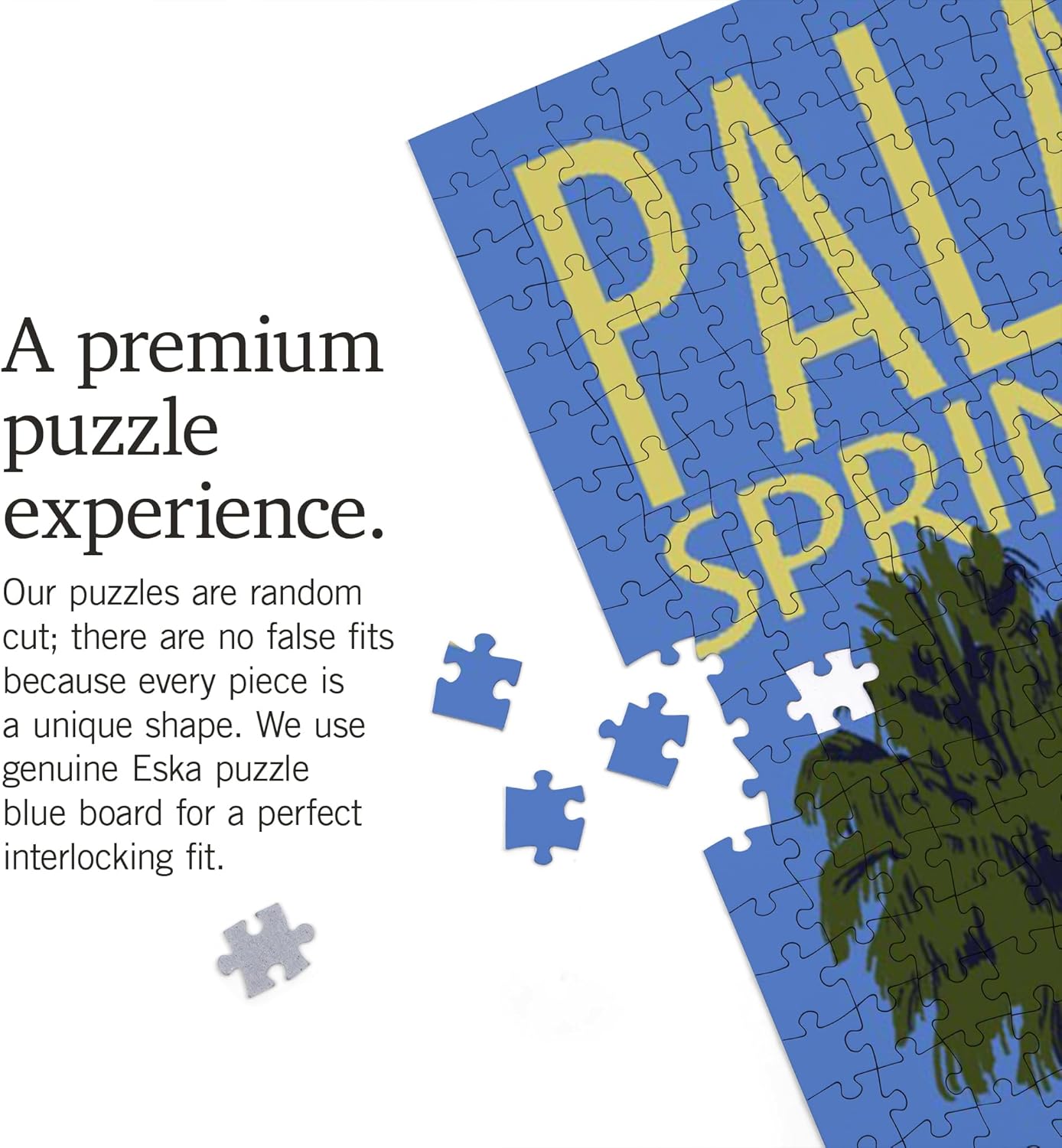 Lantern Press Palm Springs, California, Golfing Scene 1000 Piece Jigsaw Puzzle for Adults, Made in USA with Reference Poster