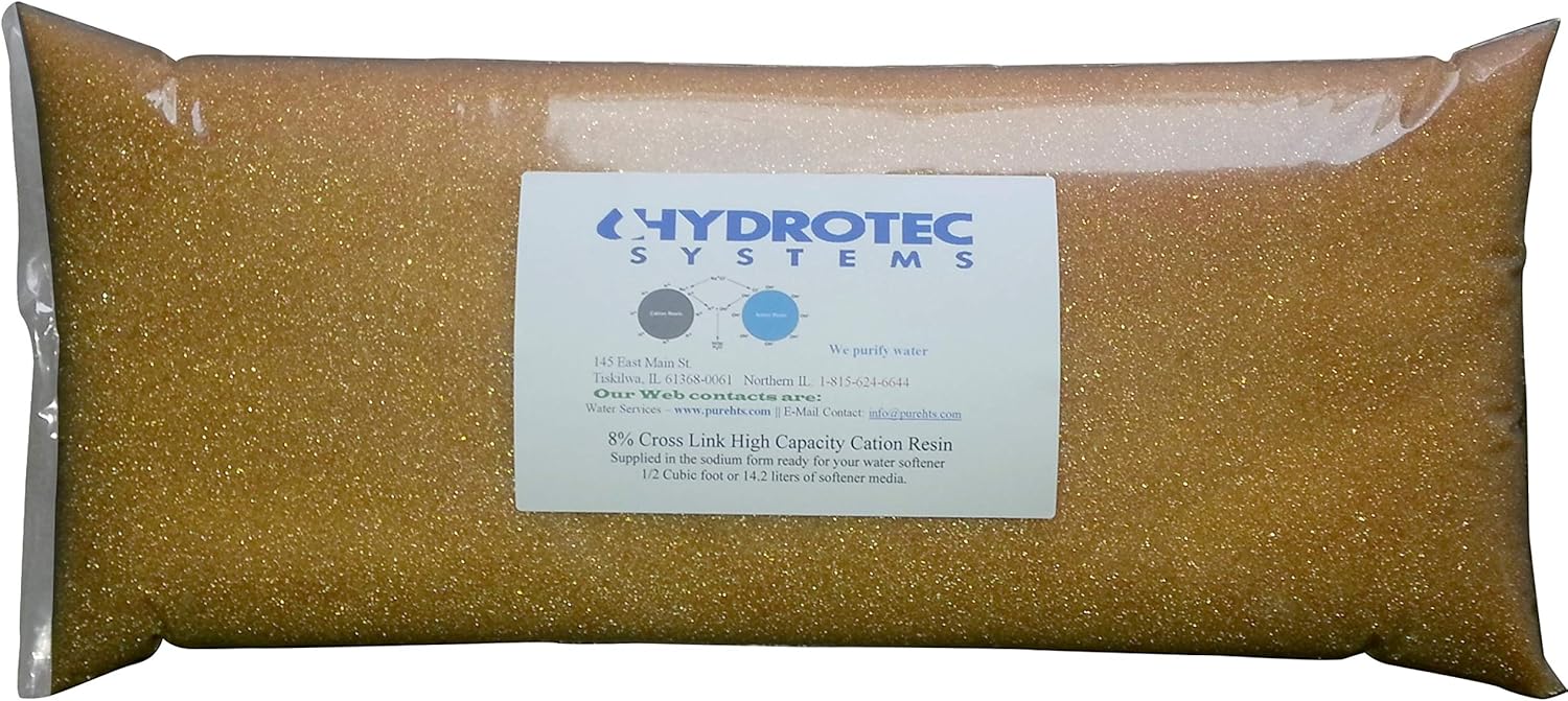 12.5 pounds – ¼ Cubic Foot - 8000 Grain (Virgin) Water Softener Resin, msw0618-m-8000-w or On The Go Softeners.