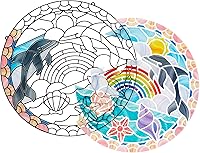 Vista 4 de Melissa & Doug Stained Glass Made Easy Craft Kit: Dolphins - 180+ Stickers