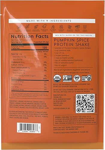 Miniatura 131 de TRUVANI – Polvo de proteína a base de plantas – Proteína orgánica certificada USDA en polvo, vegano, sin OMG, sin gluten