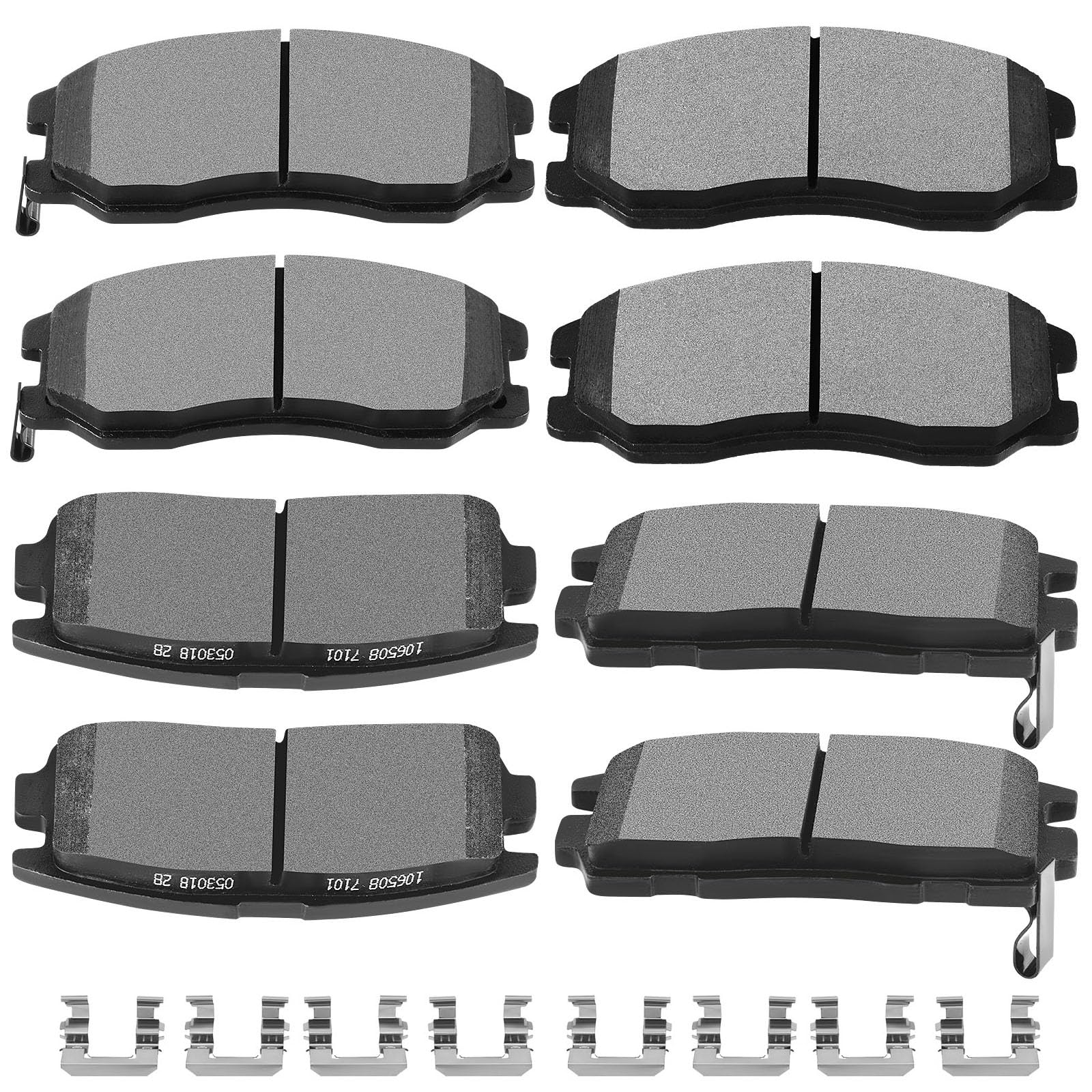 SCITOO D1264 D1275 Front Rear Ceramic Brake Pads Sets Fit For Chevy Captiva Sport 12-15,For Chevy Equinox 2007-2009,For Pontiac Torrent 2007-2009,For Saturn Vue 2008-2010,For Suzuki XL-7 2007-2009