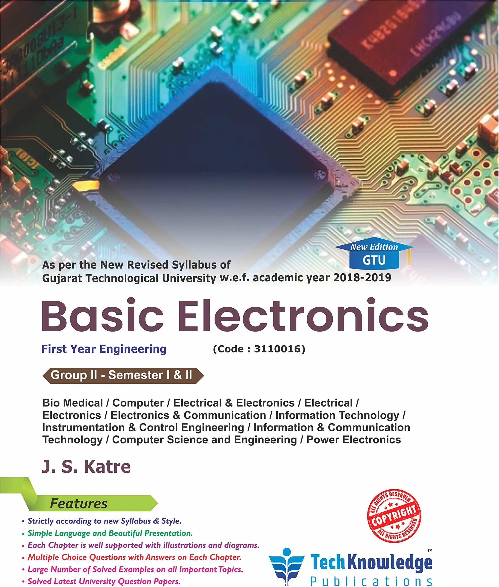 Basic Electronics For GTU B.E. First Year Engineering Sem 1 & 2