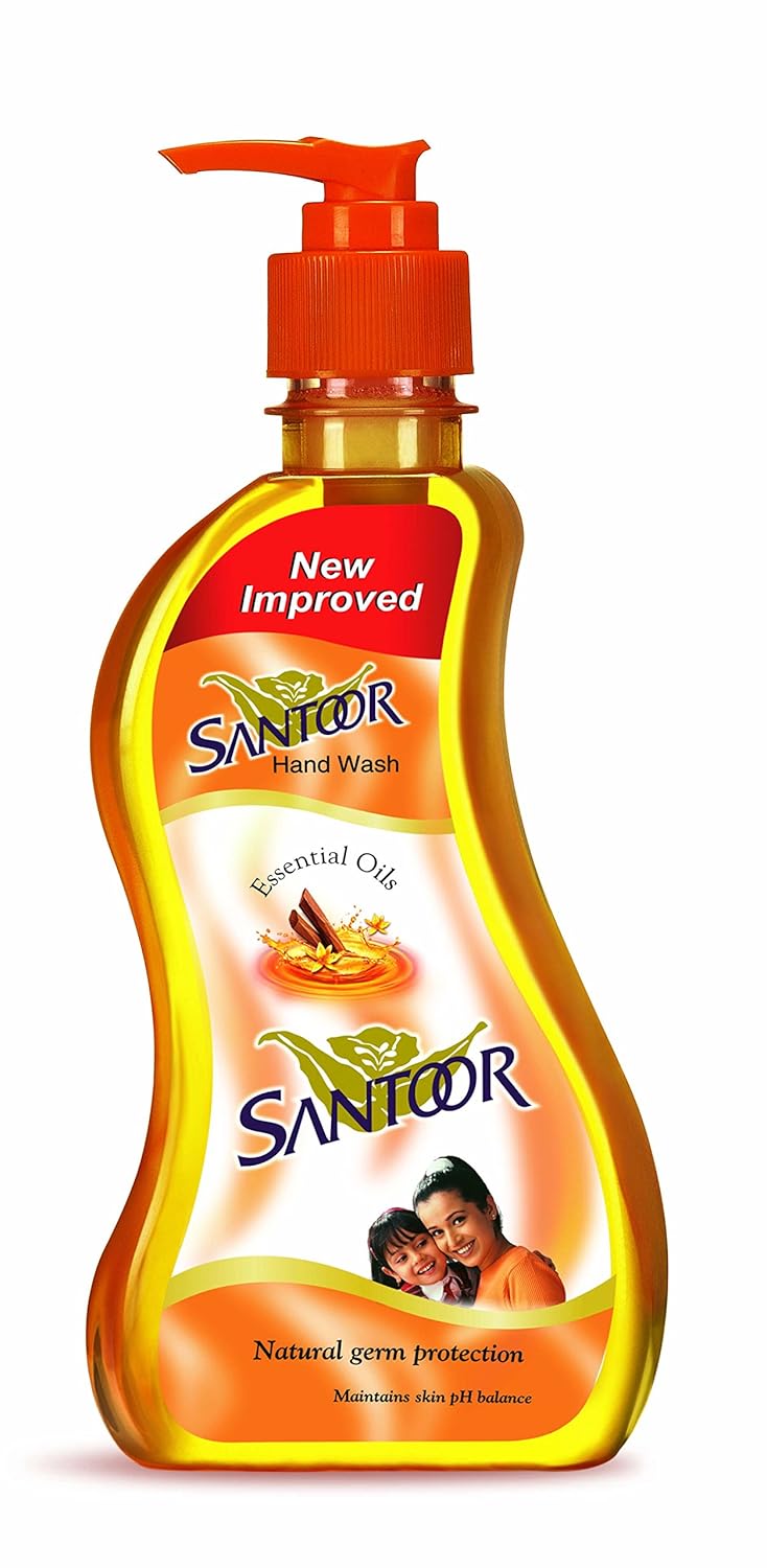 Santoor Hand Wash Essential Oils Pump 225 ml Amazon.in Health