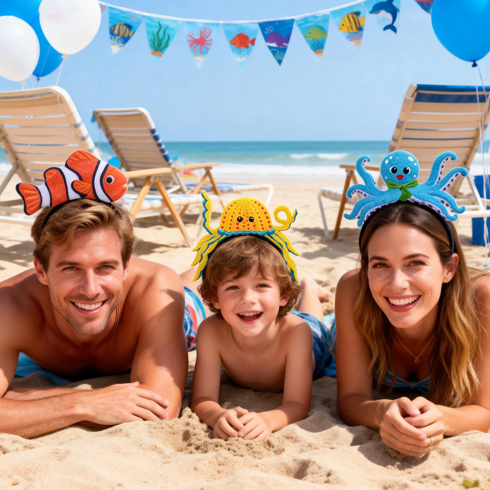 12 PCS Serre-têtes en Feutre pour Enfants, Accessoires pour Carnaval et Photobooth, Jouets pour Fête à Thème d’Anniversaire, Cadeaux pour Filles et Garçons