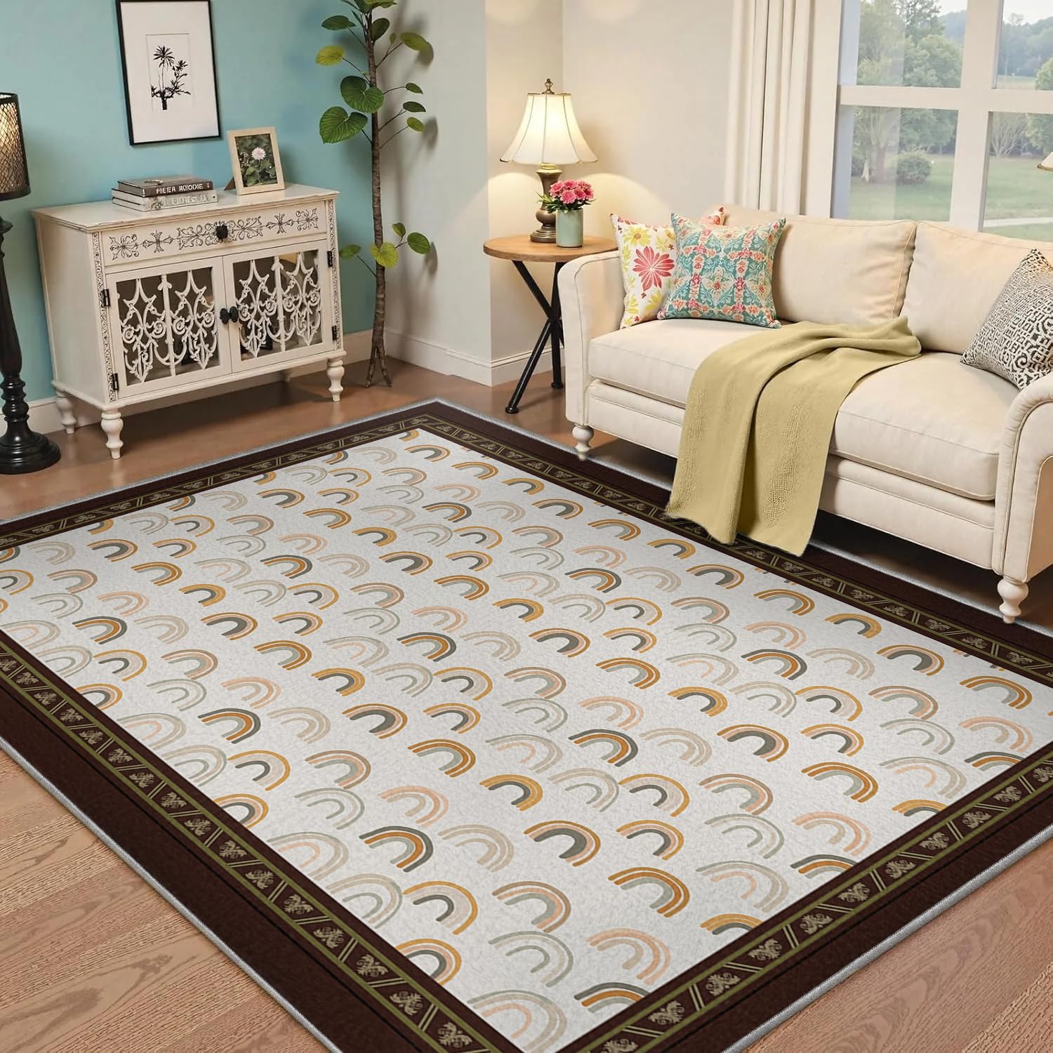 Tapis Lavable 140x200 Illustration Arche Art déco