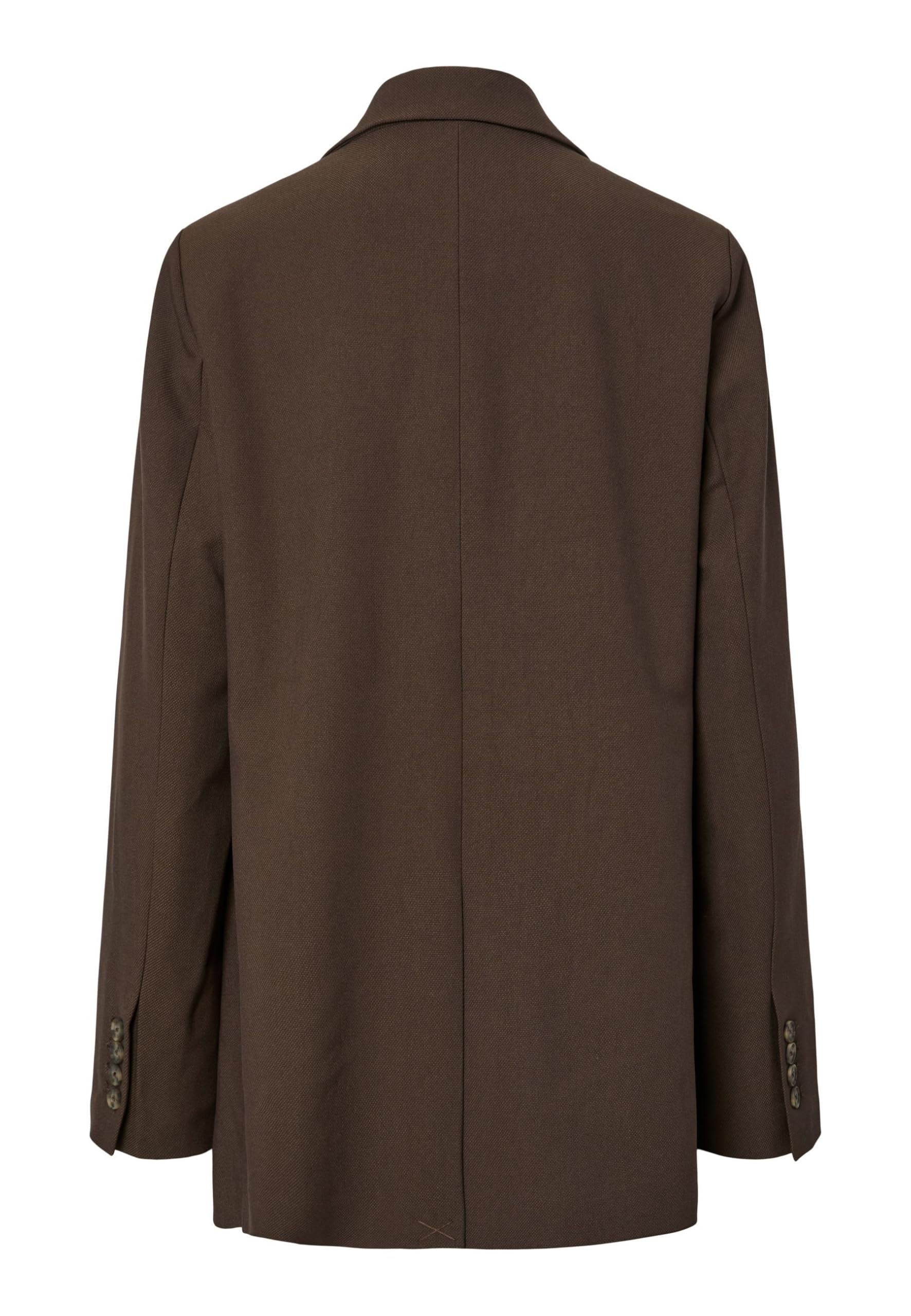 Y.A.S Yasreemaj Ls Blazer Noos, czekoladowobrązowy, 36