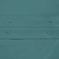 Vista 5 de Superior Juego de funda de edredón de algodón egipcio de 1000 hilos, incluye 1 funda de edredón con cierre de botón, 2 fundas de almohada