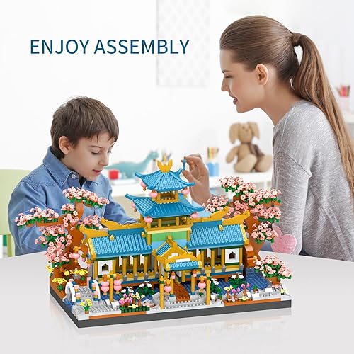 Miniatura 3 de Bloques de construcción para adultos, juego de microladrillos, juguetes de construcción de flor de cerezo, kit creativo de construcción MOC, grandes