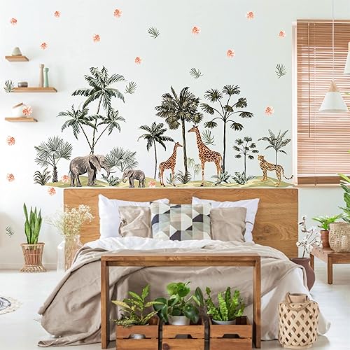 Miniatura 4 de Calcomanías de pared de animales de la selva, calcomanías de pared de animales salvajes, calcomanías de pared de animales salvajes, animales de la