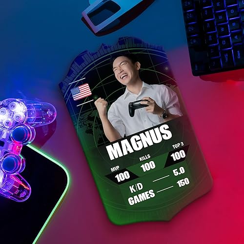 Miniatura 4 de CRYPTONITE Tarjeta de videojuego personalizada de placa | Videojuego famoso | Gamer Stuff I Shooter Game I Opciones de múltiples tamaños