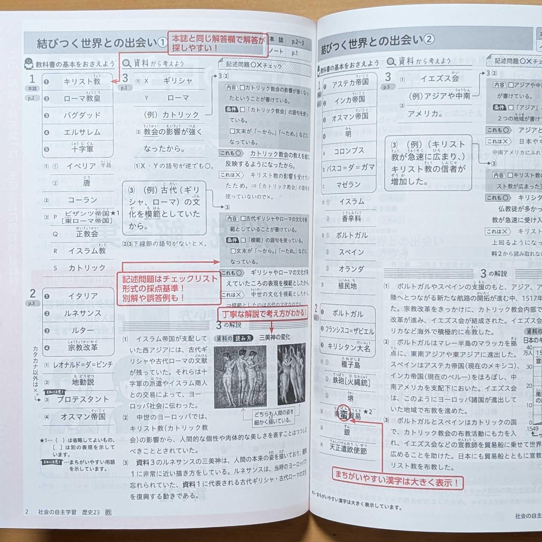 Amazon.co.jp: 2026年度「社会の自主学習 歴史 2.3年 教育出版版【教師 