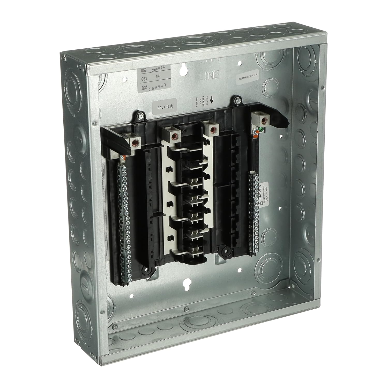 ABB TLM1212CCUP 125A Main Lug Convertible Load Center • 12 Space Circuit, 24 Single Poles Accepts • Combination Cover for Flush or Surface Mount • Main Lug 125-Amp
