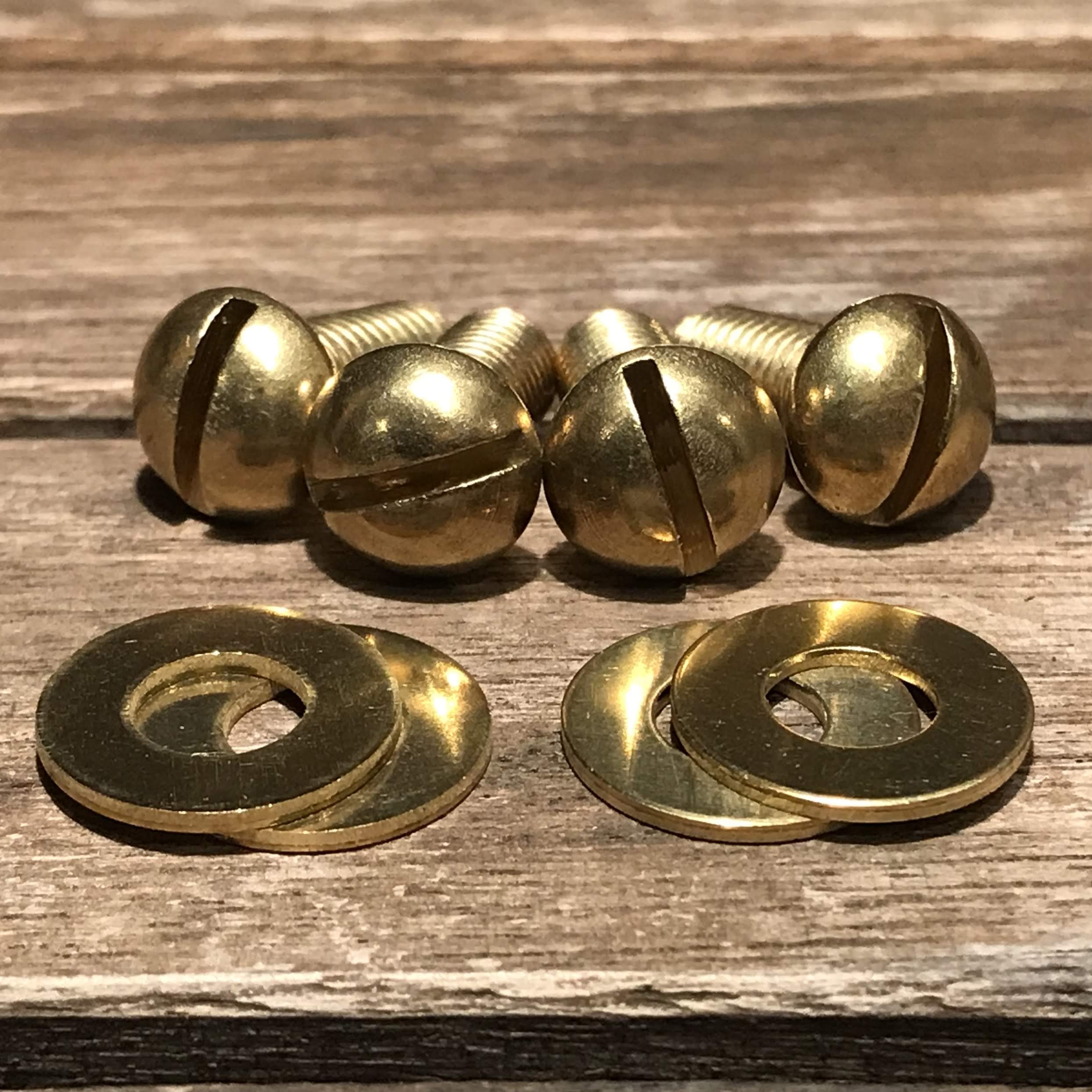 Amazon | 真鍮製 －丸頭ボルト 4本セット ナンバーボルト | 六角 