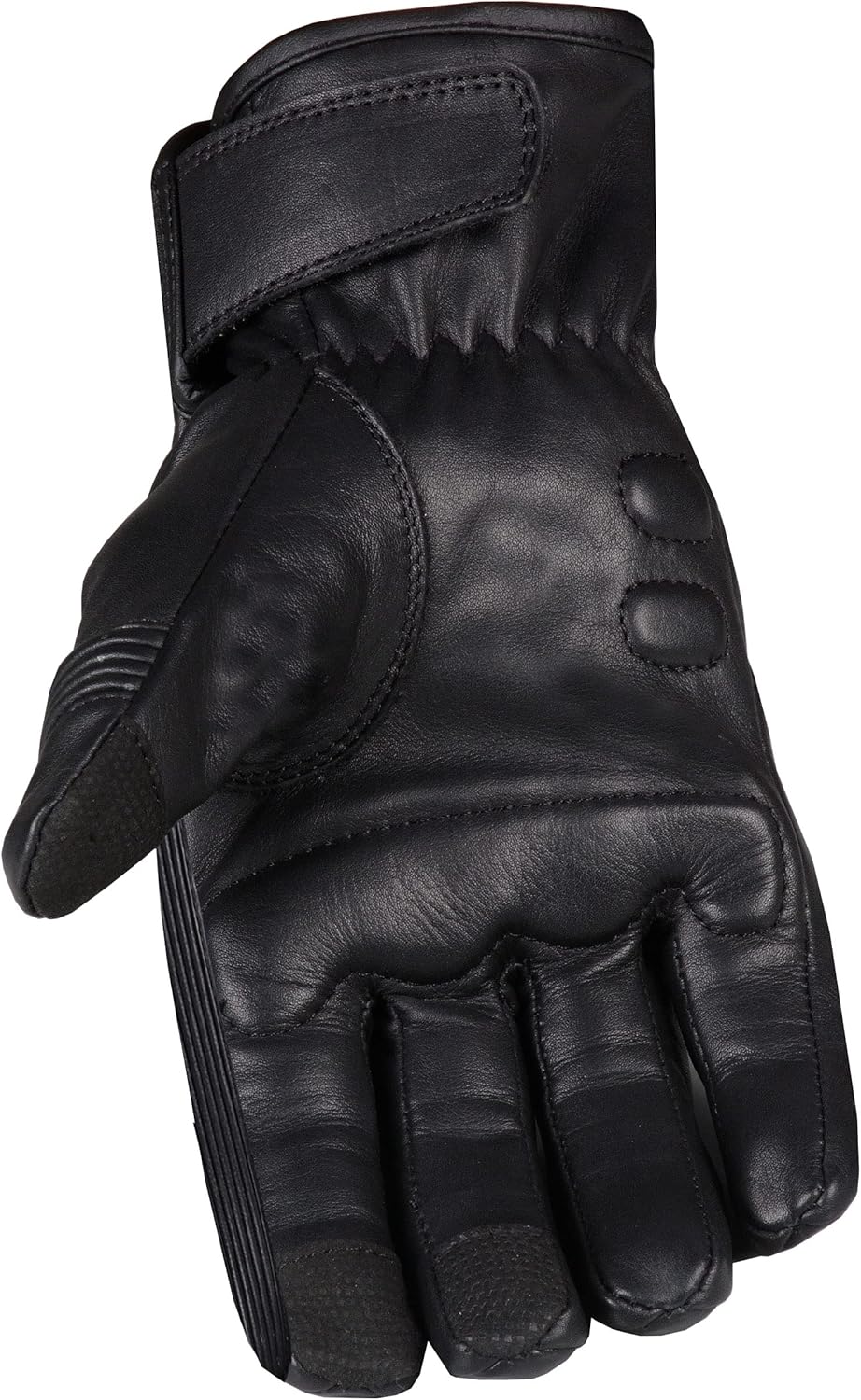 Jackets 4 Bikes Men's Motorcycle Leather Gloves - Cruiser Protective Premium Gloves with Gel Padding, Knuckle & Palm Protection for Street Riding Black L - Image 2