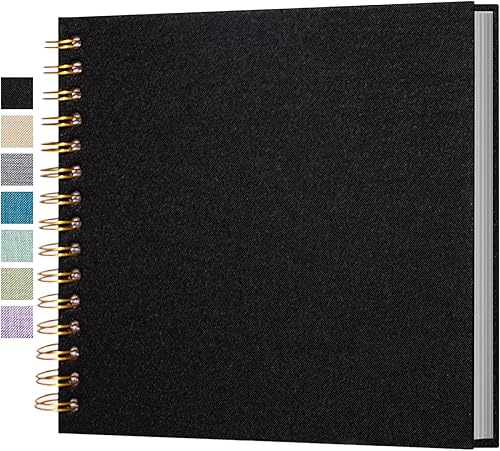 Miniatura 30 de Álbum de fotos autoadhesivo para scrapbook, páginas grandes, libro de recortes de lino, con capacidad para fotos de 2 x 3, 4 x 6, 5 x 7, 8 x 10