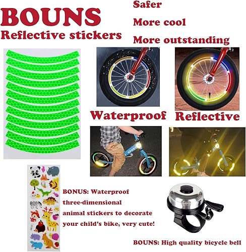 Miniatura 5 de Ruedas de entrenamiento de bicicleta para niños y niñas, versión más fuerte, kit de estabilizadores de bicicleta traseros resistentes para