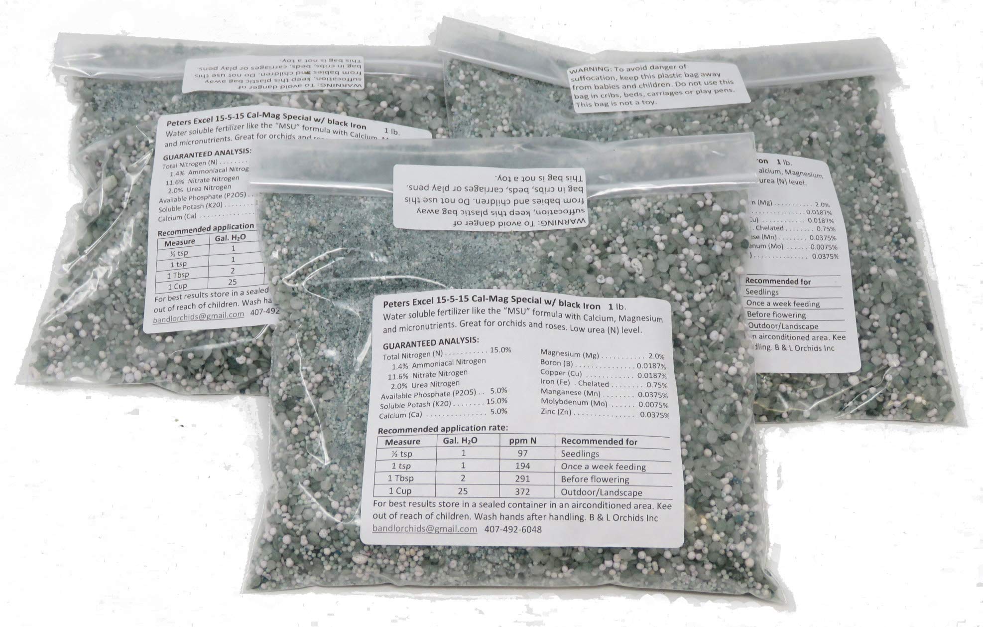 Excel 15-5-15 Cal-Mag Special w/Black Iron (3) = 3 1lb Bags