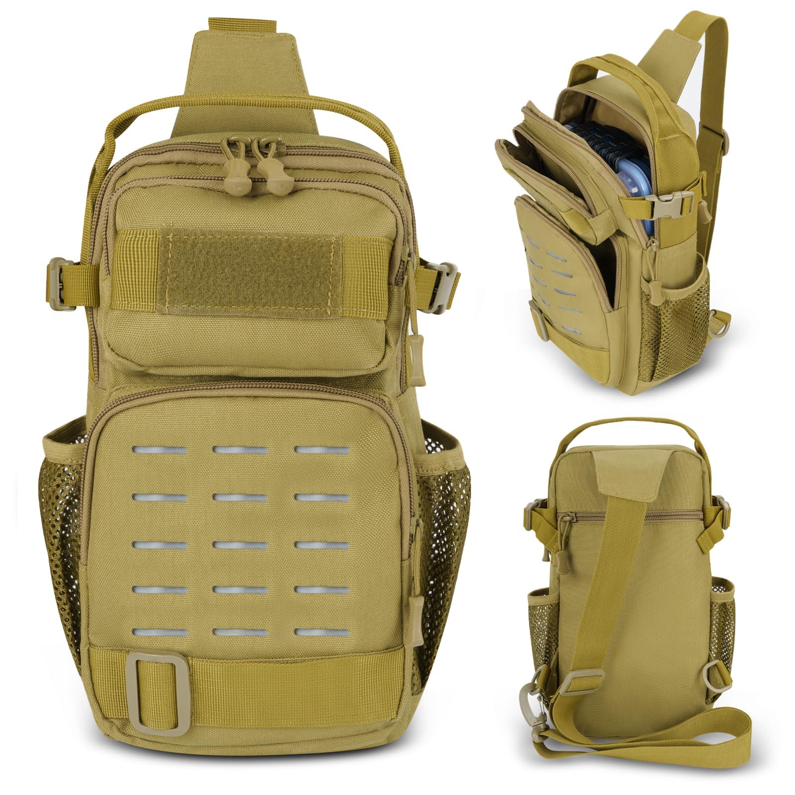 THKFISH Bolsa de Pesca Impermeable con Caja, Mochila y Bolsa de Hombro para Equipo, Camuflaje, Deportivo