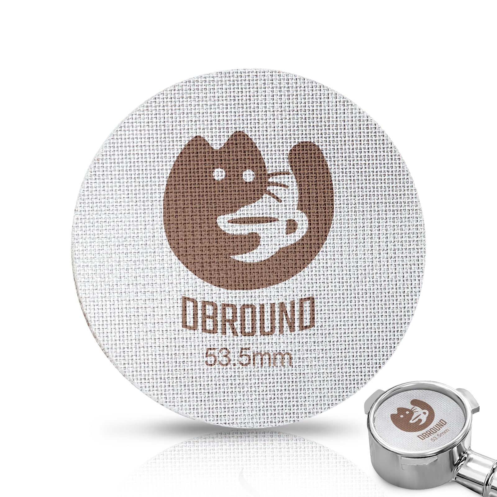 53.5mm Puck Screen - Reusable Lower Shower Screen,Thin Metal Coffee Professional Barist Espresso Screen for Espresso Portafilter Filter Basket，Perfect Tool to Better Shot (53.5mm-cat)