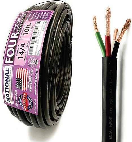 Miniatura 14 de Cable de alambre y cable nacional – Alambre de cobre premium de 12 AWG de 2 conductores, 50 pies, trenzado Fabricado en EE. UU., chaqueta flexible