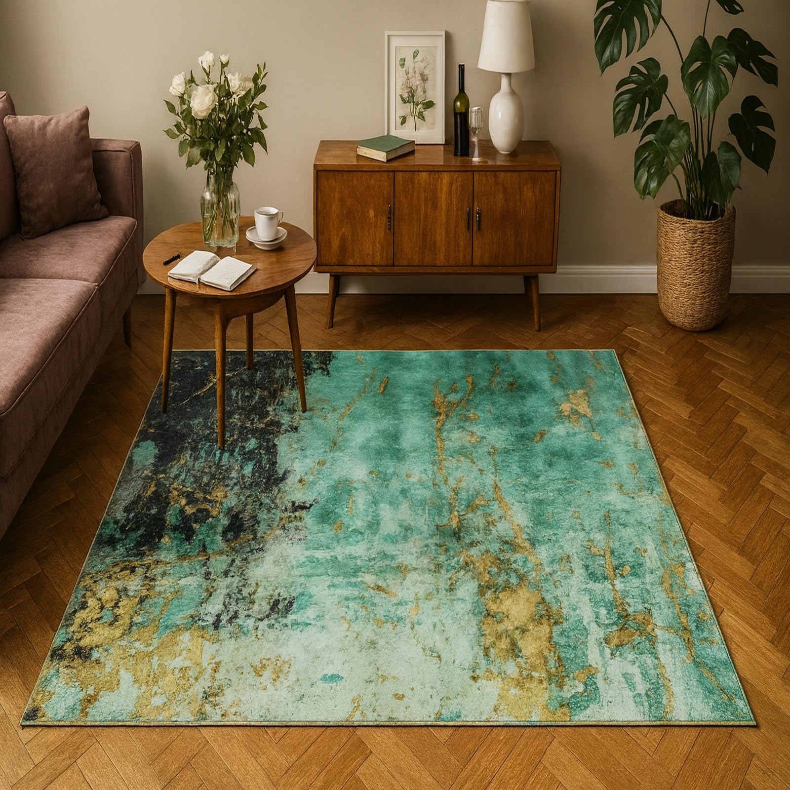 Tapis de salon 200x250 cm antidérapant et doux pour un confort durable et sécurisé
