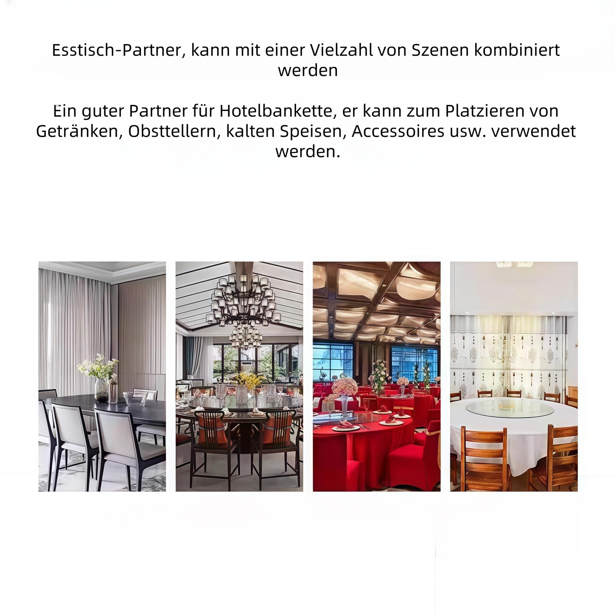 Holz Runden Esstisch Drehteller Hochtemperaturbeständig, Anti Rutsch Pad an der Unterseite,stabil, Starke Tragfähigkeit geeignet für Restaurants Hochzeitsbankette Bauernhäuser(B,70cm)