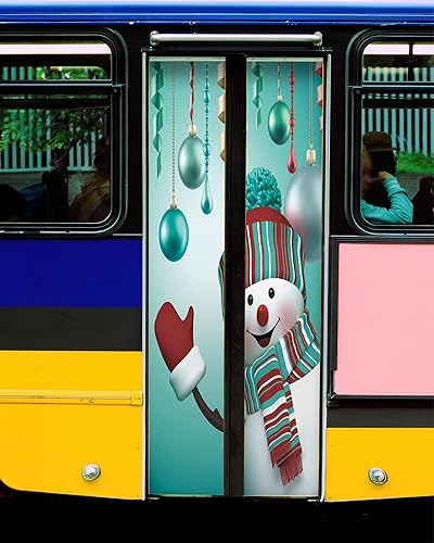 Miniatura 4 de FLFK Adhesivo mural para puerta, audio, despegar y pegar, tamaño combinado 32 x 80 pulgadas, dividido en 2 piezas