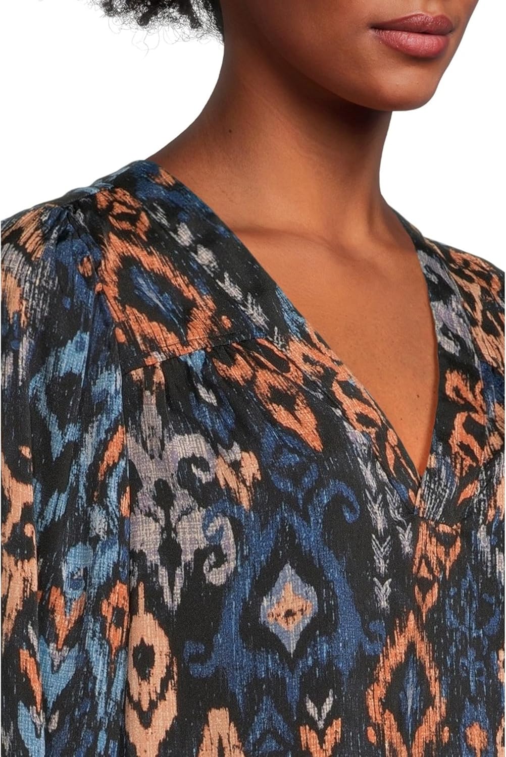 Liverpool Womens 3/4 Sleeve V-Neck Popover Woven Blouse - Image 4