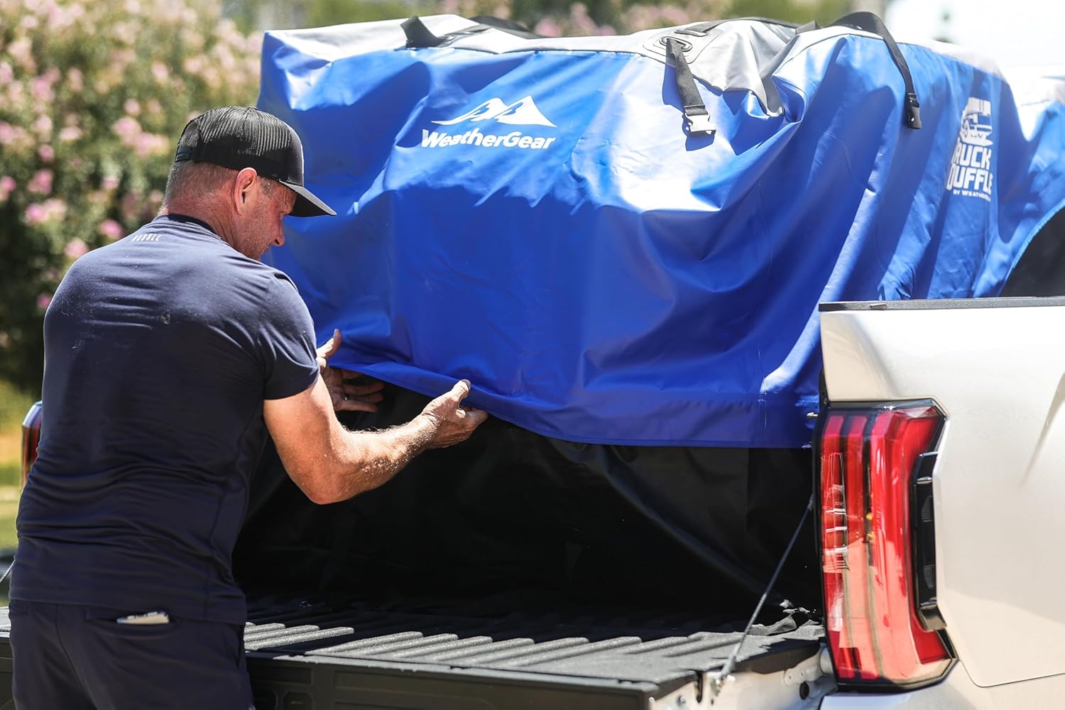 TruckDuffle Truck Bed Storage Bag – Expands Up to 70 Cu Ft – Weatherproof Cargo Organizer – Waterproof Heavy-Duty Soft-Shell Material – Fits Compact to Heavy Duty Beds