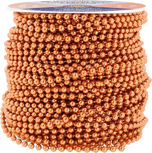 Miniatura 8 de Mandala Crafts Guirnalda de cuentas de perlas blancas sintéticas, 0.236in, 27 yardas, carrete de perlas blancas, guirnalda de perlas para decoración