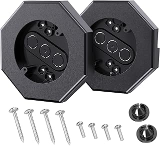 Siding Mounting Block, Siding Mounting Kit with Built-in Electrical Box, Vertical Light Mount Blocks for 1/2 inch Lap, White, 2 Pack
