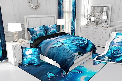 Miniatura 9 de Funda de edredón bohemia con diseño de mariposa bohemia para niñas pequeñas, jóvenes, galaxias, estrellas, luna, gótica, juego de ropa de cama,