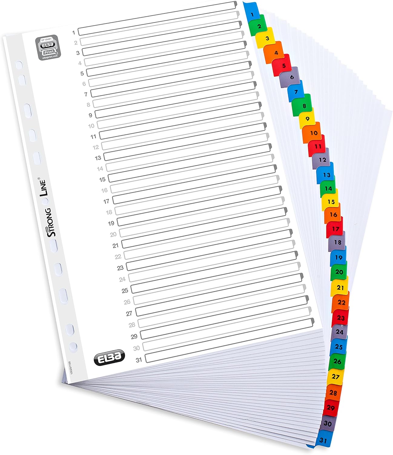 Elba A4 Digital Dividers 31 Positions Assorted