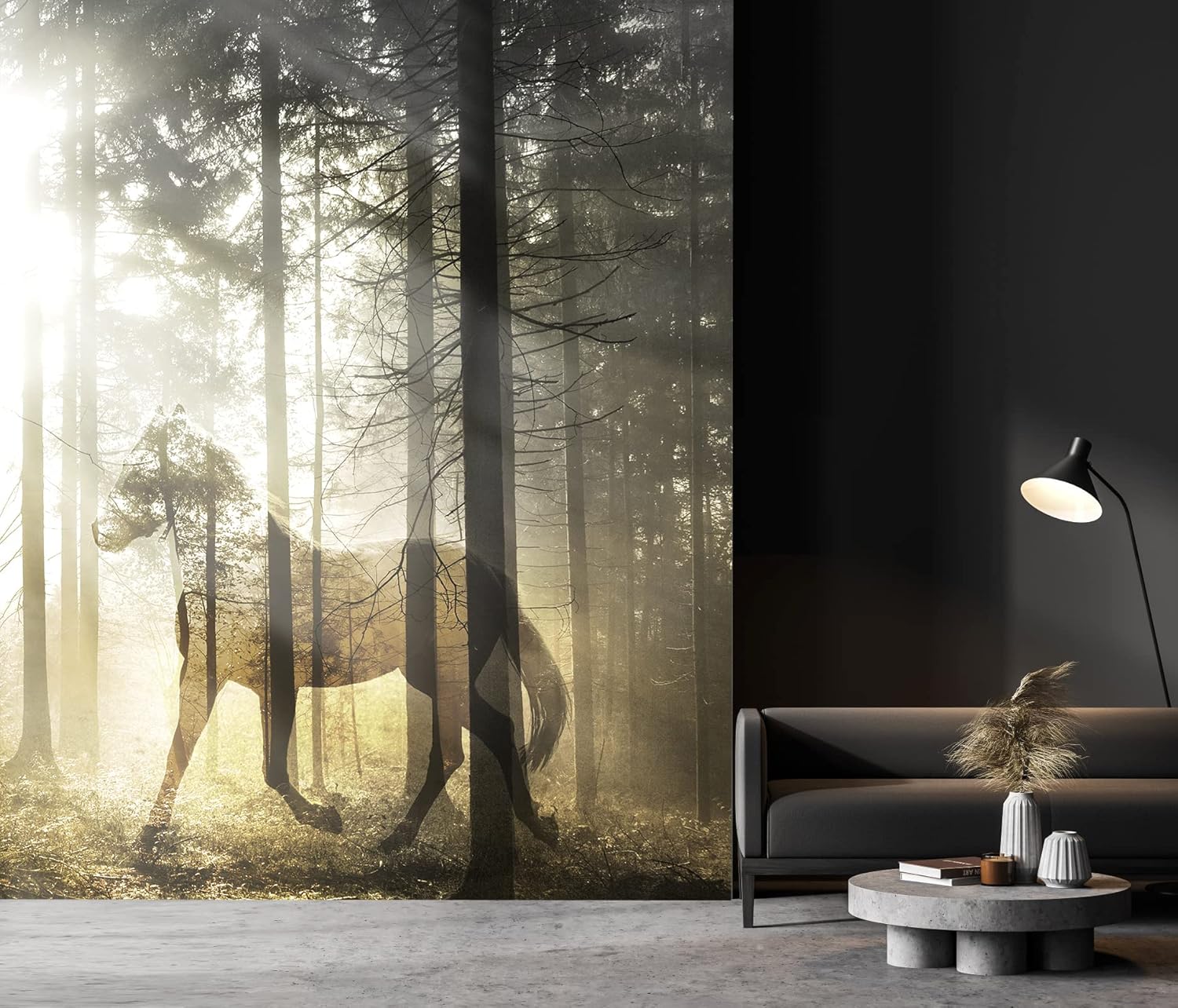 Idomural Wall Murals Peel and StickShining Horse Forest